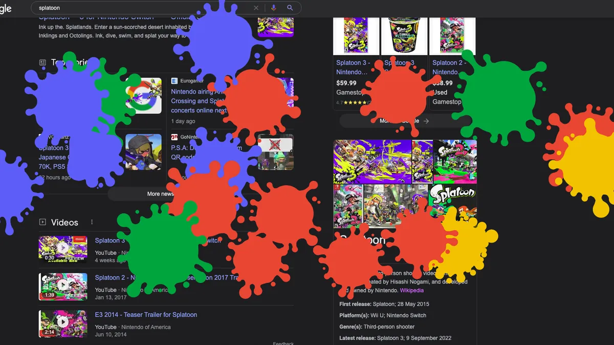 Google搜索带来“喷射”彩蛋 庆祝《斯普拉顿3》在Switch上热卖